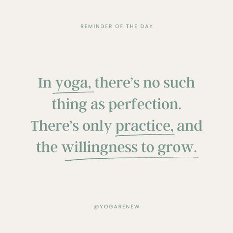 Yoga reminds us: perfection's a myth. It's all about practice and the courage to evolve. 🌿🧘‍♀️⁠ ⁠ #yogarenew #yogarenewteachertraining #asana #yogateacher #practicenotperfection #yogadaily #yogaeverydamnday #yogaeveryday #yogaeverywhere #yogainspiration #yogalife #yogalove #yogisofinstagram #mindandbody #wellnesstips Yoga Words, Become A Yoga Instructor, Yoga Teaching, Yoga Themes, Yoga Anatomy, Online Yoga Classes, Yoga Philosophy, Yoga Mindfulness, Yoga School