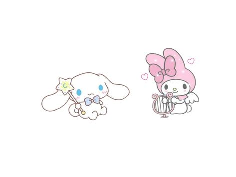 Melody And Cinnamoroll, Melody Hello Kitty, Mini Paintings, My Melody, Love You More Than, Pen Drawing, Love You More, Cute Tattoos, Hello Kitty