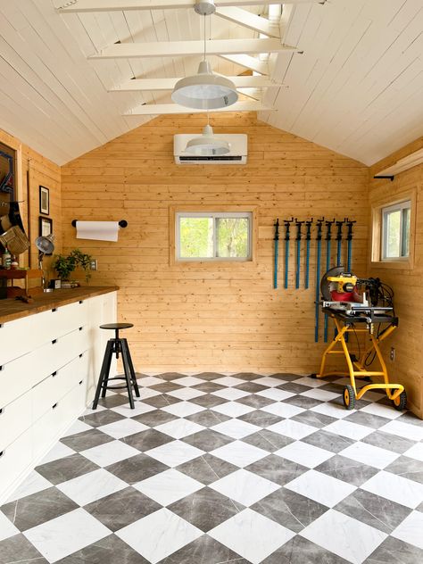 Cass’ Workshop Shed | Tuff Shed | DIY Workshop Shed | United States Workshop Shed Design, Shed Design Ideas, Shed Diy, Shed Workshop, Gear Room, Workshop Shed, Tuff Shed, Man Shed, Shed Interior