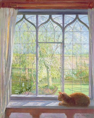 Window in Spring, 1992 Postcards, Greetings Cards, Art Prints, Canvas, Framed Pictures, T-shirts & Wall Art by Timothy Easton Spring Window, Window Ideas, Modern Windows, Iron Wall Art, Paul Cezanne, Spring Painting, Paul Gauguin, Spring Art, Window Art