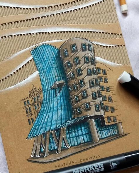 Gehry Architecture, Architecture Journal, Dancing House, Perspective Drawing Architecture, Architecture Sketchbook, Creation Art, Architecture Design Sketch, Architecture Design Drawing, Architecture Concept Drawings