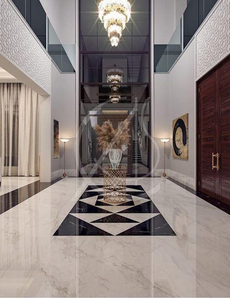 House Entrance Lobby, Marble Interior Design, Arabic Interior, Arabic Interior Design, Modern Lobby, Marble Interior, Urban Design Concept, Lobby Interior Design, Modern Villa Design