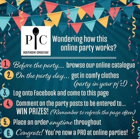 Pampered Chef Welcome To The Party, Welcome To The Party Pampered Chef, Pampered Chef Party Ending Soon, Pampered Chef Party Posts, Joy Turner, Fundraiser Food, Chef Meals, Chef Images, Online Party Games