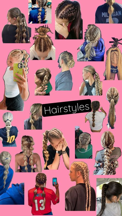 Cute Volleyball Hairstyles, Bridesmaid Hair Ponytail, Cute Sporty Hairstyles, Soccer Hairstyles, Soccer Hair, Basketball Hairstyles, Hairstyle Examples, Easy Hairstyles For Thick Hair, Hair Inspiration Long