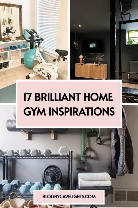 Ready to create your dream home gym? 💪 Check out these 17 home gym ideas that will inspire you to kickstart your fitness journey! Tap to see amazing setups! 🏋️‍♂️ Basement Excerise Room, Gym Renovation Ideas, Gym Rooms In Houses, Small Gym Equipment At Home, Green Workout Room, Gym Gallery Wall, At Home Workout Set Up, Gym Decoration Ideas, Indoor Workout Room At Home