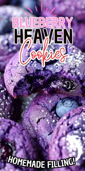 Blueberry Heaven Cookies Blueberry Heaven Cookies, Blueberry Crinkle Cookies, Blueberry Pie Cookies Recipe, Blue Cookies Recipe, Blueberry Cookie Recipes, Blueberry Sugar Cookies, Blueberry Cookies Recipes, Butter Substitute, Family Snacks