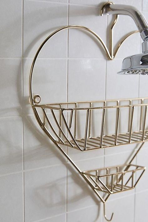 Urban Outfitters Bathroom, Urban Outfitters Decor, Shower Caddies, Large Shelf, Heart Silhouette, Shelf Dimensions, Dream Dorm, College House, Pinterest Contest