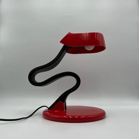 Rare Lamp Snoki Gecchelin iGuzzini, 80s - Natavintage 80s Lamp, 70s Interior Design, 80s Interior Design, Funky Lamps, 80s Interior, 70s Interior, Retro Room, Love Is Not, Apartment Decor Inspiration