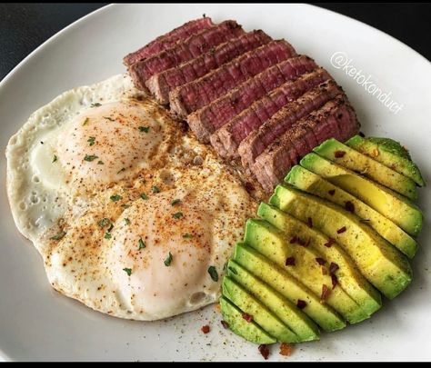 Eggs And Avocado, Steak Eggs, Real Food Diet, Easy Healthy Meal Prep, Whole Food Diet, Healthy Food Dishes, Healthy Food Motivation, Healthy Lifestyle Food, Perfect Breakfast