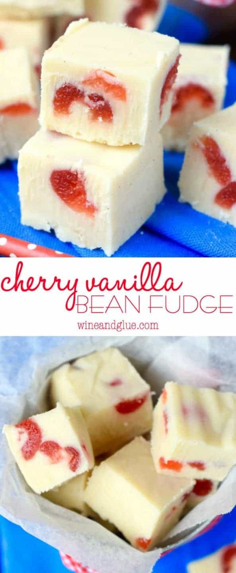 Cherry Fudge, Southern Meals, Cherry Vanilla, Vanilla Fudge, Candy Truffles, Homemade Fudge, Cherry Recipes, Homemade Candies, Yummy Sweets