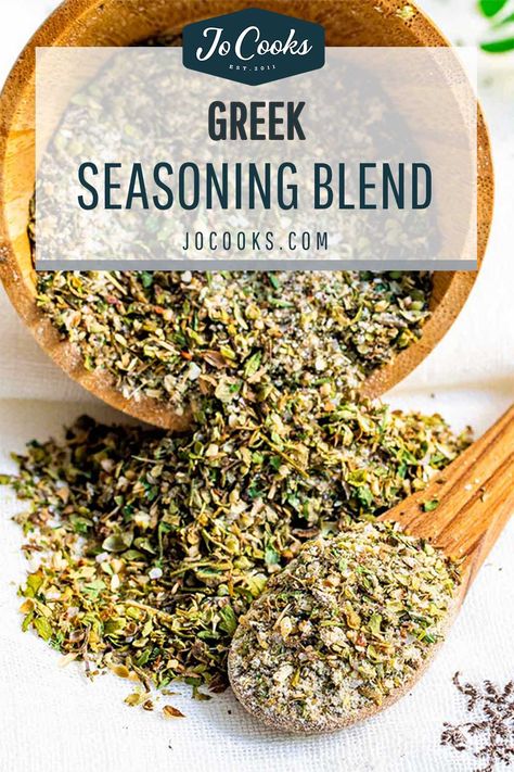 Immerse yourself in Mediterranean cuisine with this easy Greek Seasoning blend. Made with a combination of simple, classic herbs and spices, this seasoning blend will add an authentic taste of Greece to a wide variety of dishes! #greekseasoning #recipe Mediterranean Seasoning Recipes, Souvlaki Seasoning Recipe, Mediterranean Spice Blend Recipes, Mediterranean Herbs, Homemade Mediterranean Seasoning, Greek Seasoning Recipe, Greek Seasoning Blend, Homemade Greek Seasoning Spice Mixes, Souvlaki Spice Blend