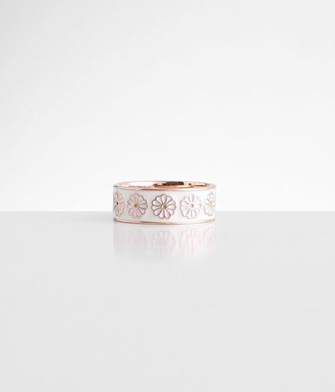 Pura Vida Dreamy Daisy Ring - Women's Jewelry in Rose Gold | Buckle Daisy Ring, 17th Birthday, Enamel Ring, Ring For Women, Come Back, Rose Gold Plates, Women's Jewelry, Women Rings, Apparel Accessories