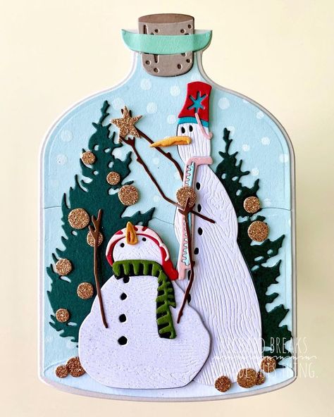 Richard Breaks (@rlbreaks) • Instagram photos and videos Spellbinders Whale In A Bottle, Twig And Stump, Whale In A Bottle, Winter Cards Handmade, Sizzix Cards, Tim Holtz Crafts, Christmas Cutouts, Sizzix Dies, Tim Holtz Cards