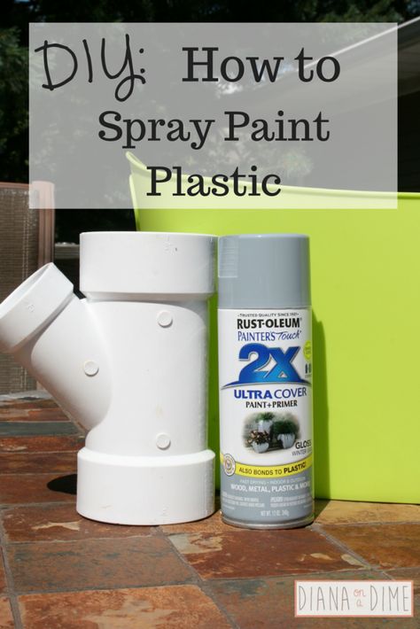 DIY: How to Spray Paint Plastic - Diana on a Dime Spray Painted Plastic Drawers, Painting Plastic Bins, Paint Plastic Drawers, Plastic Drawer Makeover, Vinyl Spray Paint, Painted Trash Cans, Spray Paint Plastic, Best Spray Paint, Paint Plastic