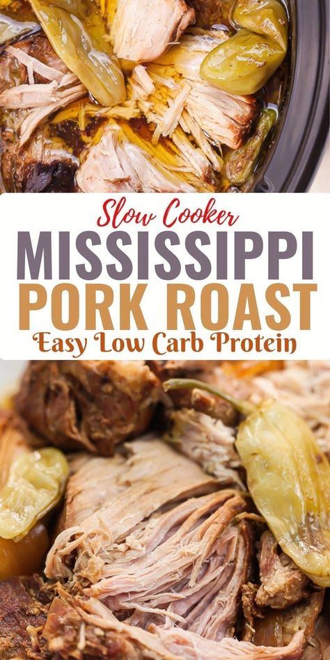 Mississippi Pork Loin, Slow Cook Pork Roast, Pork Loin Roast Crock Pot, Mississippi Pork Roast, Easy Pork Loin Recipes, Pork Roast Crock Pot Recipes, Crockpot Pork Loin, Crockpot Pork Roast, Pot Roast Crock Pot Recipes