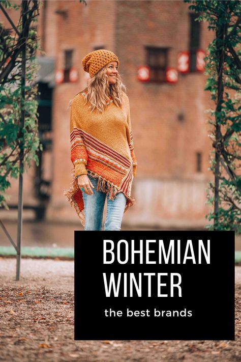 Let's find out about the best boho brands for your winter style Fall 2023 Boho Fashion, Boho Outfits Fall Bohemian Style, Bohemian Classic Style Fashion, Boho Pants Outfit Winter, Boho Sweaters For Women, Glam Boho Fashion, Boho Outfits For Winter, Boho Fashion Trends 2023, Boho In Your 40s