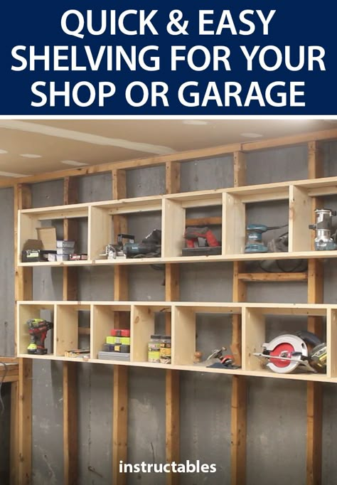 Shed Organizing, Workshop Shelves, Garage Woodshop, Garage Organizing, Garage Organisation, Storage Shed Organization, Garage Workshop Organization, Woodshop Organization, Garage Organization Diy