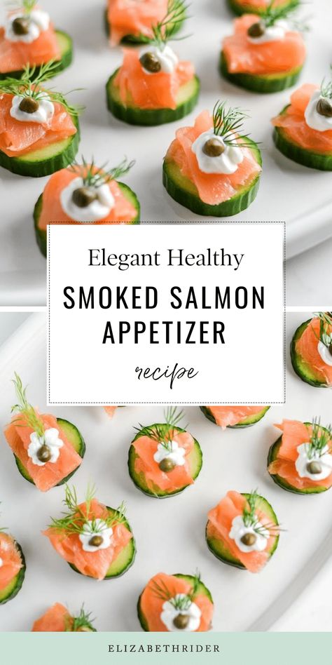 Smoked Salmon Starter, Smoked Salmon And Cucumber, Smoked Salmon Recipes Appetizers, Salmon Starter, Salmon And Cucumber, Salmon Appetizer Recipes, Smoked Salmon Canapes, Salmon Canapes, Cucumber Appetizers