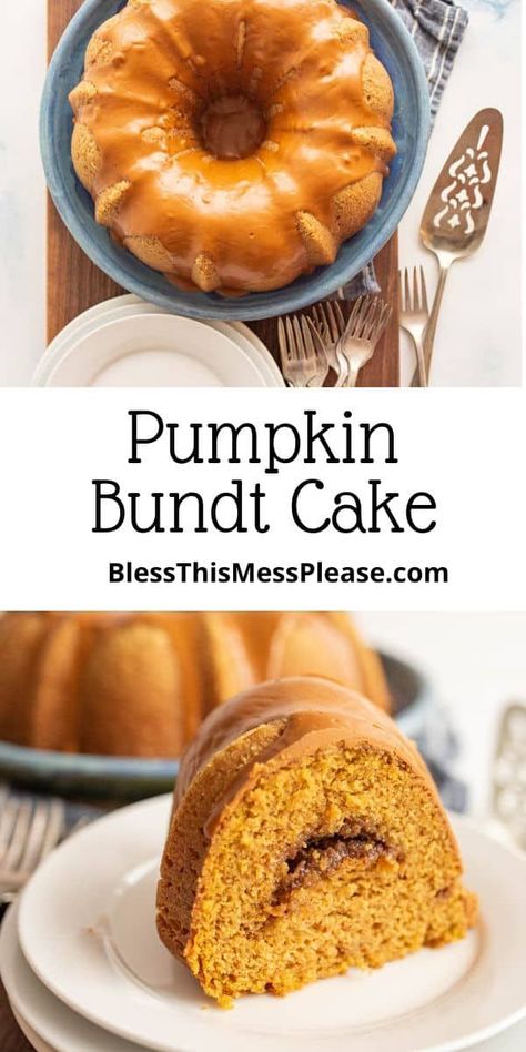 Pumpkin Biscoff, Pumpkin Bundt Cake Recipes, Pumpkin Pound Cake, Cream Cheese Swirl, Pumpkin Bundt, Pumpkin Bundt Cake, Nothing Bundt Cakes, Bundt Cake Recipe, Sour Cream Coffee Cake