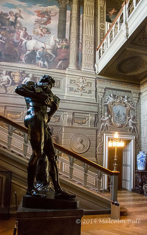 historic 17th century Petworth House, Petworth, England, UK | preserved by the National Trust English Chateau, Palace Staircase, Petworth House, Uk Castles, Somewhere In Northern Italy 1983, Period Color, British Castles, Side Entrance, Castle Pictures