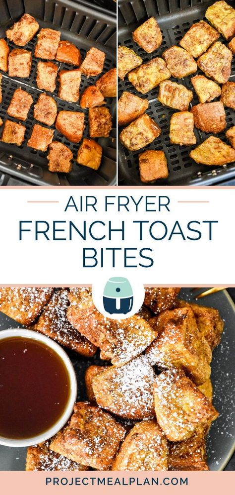 Air Fryer French Toast Sticks, Air Fryer French Toast, French Toast Bites, Air Fryer Recipes Snacks, French Toast Sticks, Air Fryer Oven Recipes, Air Fryer Dinner Recipes, Air Fryer Recipes Easy, Air Fryer Recipes Healthy