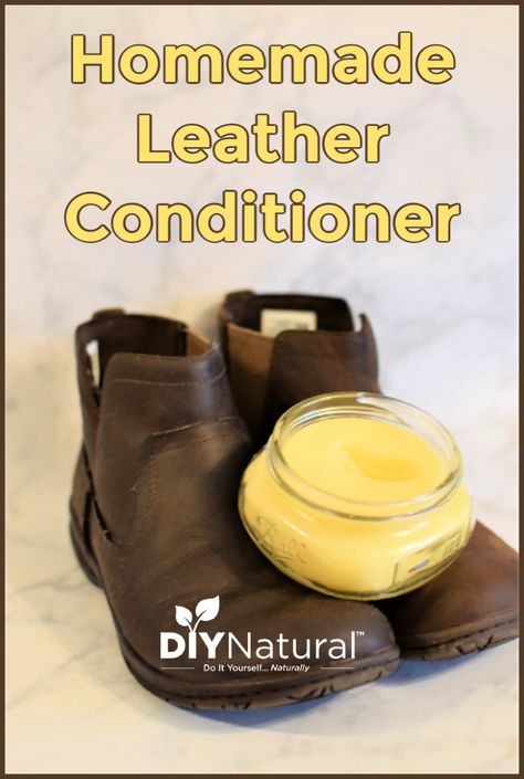 This easy to make homemade leather conditioner seals in moisture and protects against the elements helping your leather look and feel its best, longer. Homemade Leather Conditioner, Leather Conditioner Diy, Diy Upholstery Cleaner, Diy Conditioner, Conditioner Recipe, Cleaner Recipes, Upholstery Cleaner, Cleaning Recipes, Cleaners Homemade