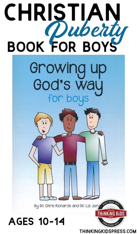 Christian Puberty Book for Boys ages 10-14  Teach your tween boys ages 10-14 about growing up God's way with this excellent Christian puberty book for boys they'll enjoy reading. Parenting Girls, Parenting Boys, Raising Boys, Up Book, Christian Parenting, Books For Boys, Parenting Teens, Co Parenting, Homeschool Curriculum