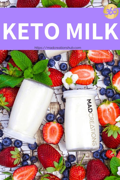 Homemade Keto milk that is only 1g net carbs per 1 cup serve. Easy and cheap to make. Enjoy your breakfast or coffee with this simple recipe. #ketomilk #ketorecipes #lowcarbmilk #easyketorecipes Keto Milk, Low Carb Milk, Keto Cereal, Keto Diet Snacks, Low Carb Drinks, Keto Diet Breakfast, Keto Friendly Desserts, Diet Breakfast, Keto Drink