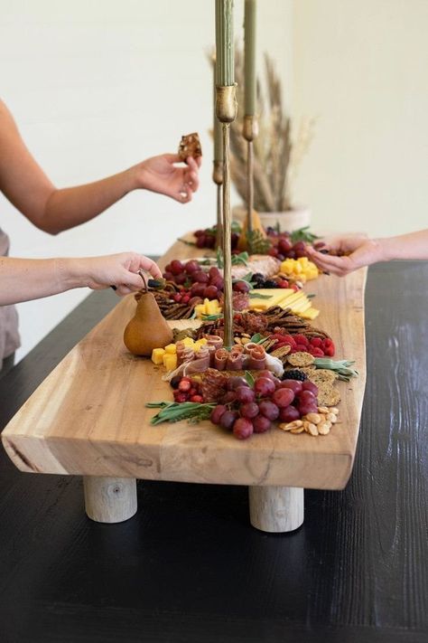 Tasty Additions For Your Next Snack Board — Hello Lovely Living French Inspired Kitchen, Wood Charcuterie Board, Charcuterie Spread, Wood Serving Board, Wood Interior Design, Snack Board, Favorite Kitchen, Wood Tray, French Inspired