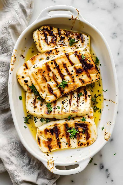 Grilled halloumi is a perfect meal helper. It's packed with protein, is low in fat is delicious with those grill marks of flavour. Grill Cheese, Grilled Haloumi Recipes, Grilled Halloumi Cheese, Bbq Halloumi, Fried Halloumi Cheese, What Is Halloumi, Grilled Halloumi Sandwich, Grilling Cheese Halloumi Recipes, Halloumi Cheese Recipes