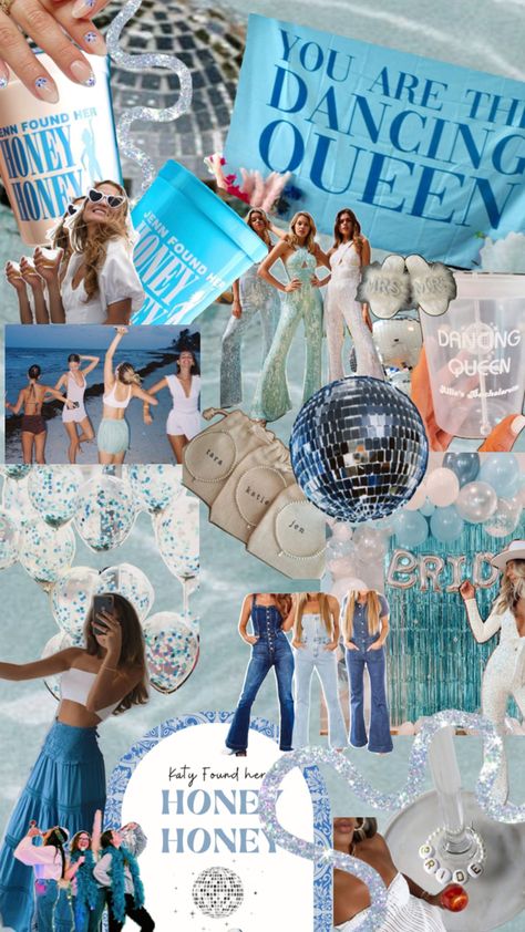 mama mia bachelorette inspo board Bachelorette Outfit Themes, 17th Birthday Party Ideas, W Pictures, Bachelorette Inspo, 17th Birthday Ideas, Types Of Aesthetics, Bachelorette Party Planning, Bridal Bachelorette Party, Bachelorette Themes