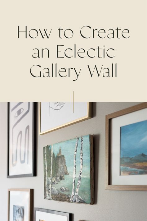 Gallery Wall With Mismatched Frames, Eclectic Family Photo Gallery Wall, Gallery Wall On Sage Green Wall, Gallery Wall Ideas Funky, Emily Henderson Gallery Wall, Long Gallery Wall Living Room, Ideas For Gallery Wall, Unusual Gallery Wall, Family Pic Gallery Wall