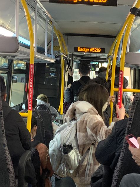 Bus Full Of People, Riding The Bus Aesthetic, Early Morning Bus Ride Aesthetic, In The Bus Aesthetic, Public Bus Aesthetic, Buss Aesthetic, Commuting Aesthetic, Commute Aesthetic, Bus Ride Aesthetic