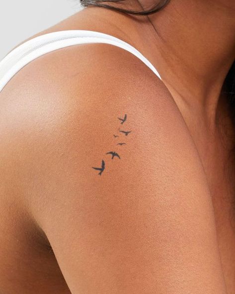 Mini Bird Tattoos For Women, Different Is Beautiful Tattoo, Dainty Bird Tattoos For Women, Minimal Hand Tattoos For Women, Tiny Bird Tattoos For Women, Day By Day Tattoo, Fine Line Animal Tattoos, Small Bird Tattoos For Women, Freedom Tattoo Ideas For Women