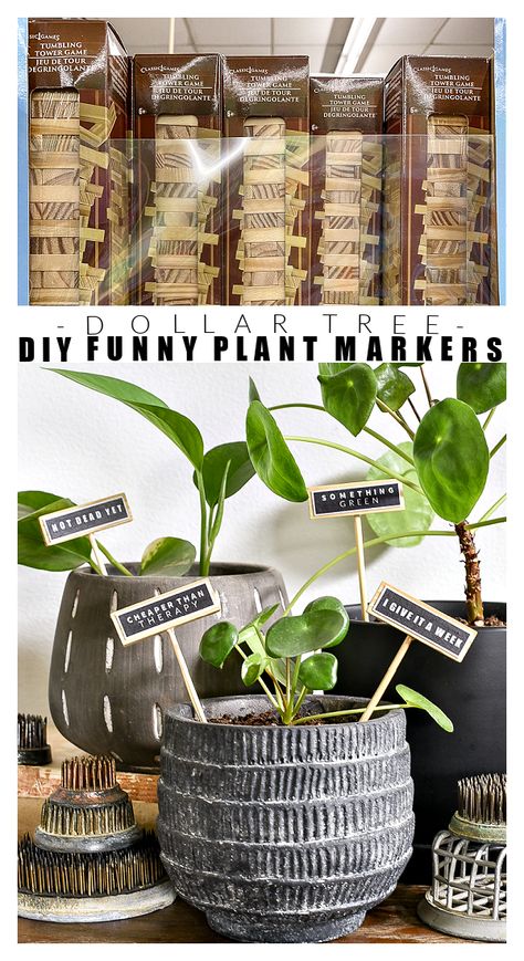 Plant Crafts To Sell, Diy Plant Picks, Plant Sale Ideas Diy, Diy Plant Labels For Garden, Plant Picks Diy, Cricut Plant Markers, Plants For Sale Sign, Funny Plant Markers, Plant Related Crafts