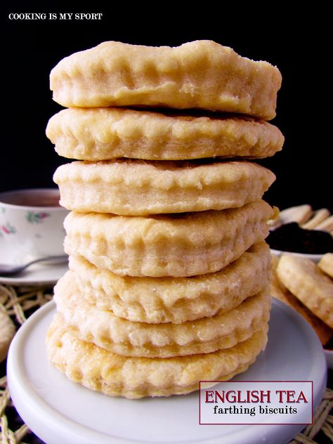 English Tea Farthing Biscuits – Cooking Is My Sport English Tea Biscuit Recipe, English Tea Recipes, Victorian Recipes, English Biscuits, Cooking Shows, Mary Berry Recipe, The Great British Bake Off, Party Sandwiches, British Tea