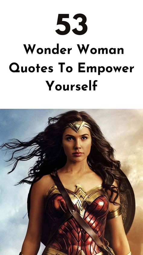 Unleash your inner warrior with these inspirational Wonder Woman quotes that will motivate you to conquer challenges and be your own superhero. #wonderwomanquotes #superhero #empowerment Empowered Quotes For Women Strength, Wonder Woman Quotes, Inner Warrior, Strength Of A Woman, Women Motivation, Warrior Quotes, Empower Yourself, Inspirational Quotes For Women, Chase Your Dreams