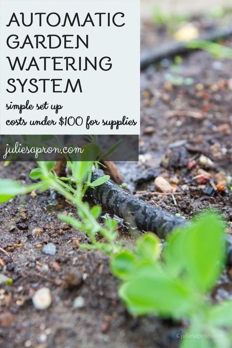 A guide on how to set up a DIY auto garden watering system that is simple enough that anyone can set up. For most gardens, this system will cost under $100 to install and set up. #gardening #backyardgarden #wateringgarden #watering system Garden Box Watering System, Diy Water System For Garden, Automatic Watering System For Plants, Garden Watering Ideas, Diy Garden Watering System, Watering System For Garden, Well Water System, Irrigation Diy, Garden Grid