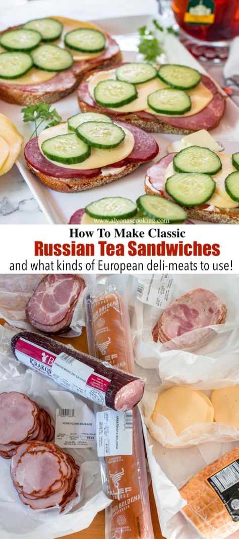 Russian Tea Sandwiches, Russian Sandwich Recipes, Russian Sandwiches, European Snacks, Russian Snacks, Christmas Sandwiches, Kid Sandwiches, Ibs Friendly Food, Tea Sandwiches Recipes