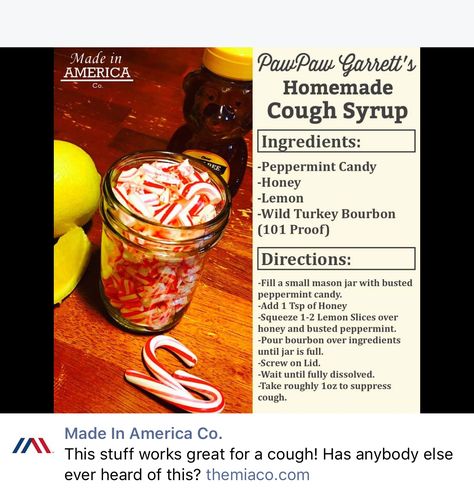 Homemade cough syrup with peppermint candy. Cough Home Remedies, Honey For Cough, Cough Syrup Recipe, Homemade Cough Syrup, Homemade Cough Remedies, Dry Cough Remedies, Cough Medicine, Home Remedy For Cough, Small Mason Jars