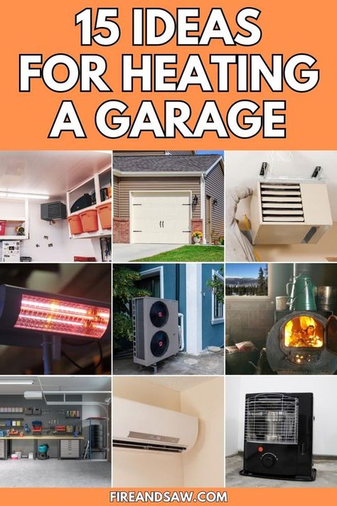 ideas for garage heating Garage Heating Ideas, Workshop Heater, Shop Heater, Garage Heater, Wood Burning Heaters, Wood Burning Stoves, Finished Garage, Solar Heater, Propane Heater