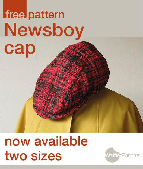 Waffle Patterns // sewing patterns for ladies — Now available head size 55cm // 21,7” and 58cm... Newsboy Cap Pattern, Mens Hat Pattern, Newsboy Hat Pattern, Sewing Men, Sewing Hats, Trendy Sewing Patterns, Hat Patterns Free, Hat Patterns To Sew, Newsboy Hat