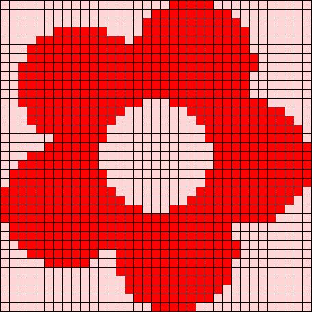 Alpha pattern #105906 | BraceletBook Fruit Tapestry Crochet Pattern, Daisy Tapestry Crochet Pattern, Flower Graph Pattern, Grid Crochet Patterns Flower, Crochet Grid Flower, Strawberry Grid Pattern, Alpha Patterns Crochet Flower, Heart Alpha Pattern Crochet, Coquette Alpha Pattern