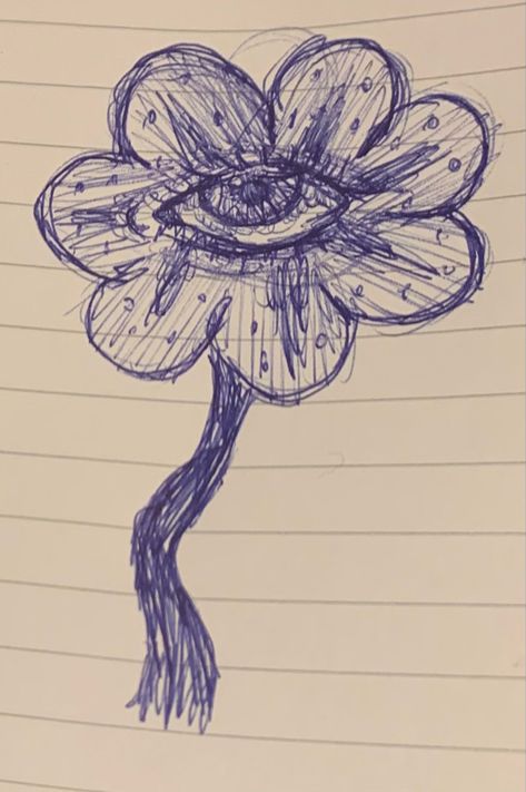 #indie #art Indie Art Ideas, Flowers With Eyes Drawing, Trash Art Drawing, Pinturas Grunge, Indie Things To Draw, Indie Drawing Ideas, Indie Sketches, Minimal Tattoo Designs, Eye Flower