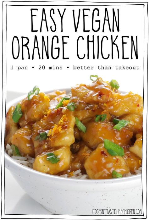 Vegan Orange Chicken Vegan Orange Chicken Recipe, Vegan Orange Chicken, Orange Cauliflower, Orange Chicken Recipe, Like Chicken, Orange Sauce, Orange Chicken, Cauliflower Recipes, Delicious Dinner