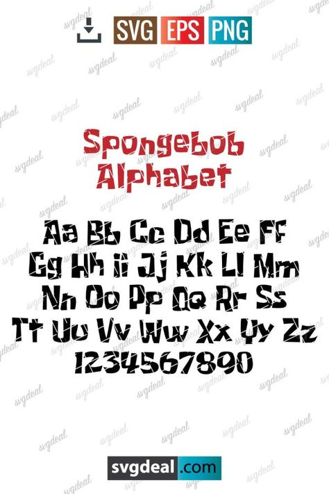 Spongebob Alphabets SVG Sponge Bob Font, Spongebob Font Alphabet, Spongebob Svg Files Free, Spongebob Svg Free, Spongebob Font, Sandy From Spongebob, Spongebob Svg, Spongebob Jellyfish, Cricut Svgs