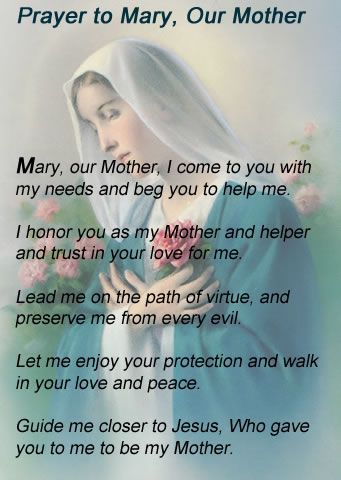 AMM - Prayer to Mary, Our Mother Prayers For Virgin Mary, Blessed Mother Prayers, Mother Mary Prayers, Mother Mary Quotes Catholic, Prayers To Mother Mary, Virgin Mary Prayers, Holy Mary Prayer, Mother Mary Prayer, Mother Mary Quotes