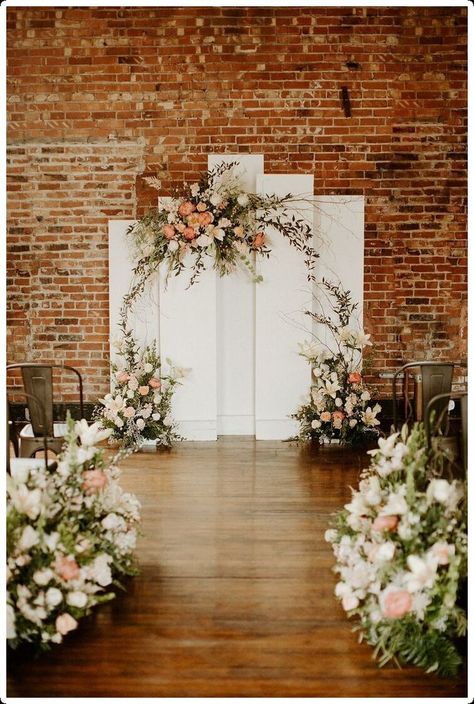 White Ceremony Backdrop, Backdrop For Ceremony, Vintage Backdrop Wedding, Arch Backdrop Panels Wedding, Wedding Backdrop Alter, Wedding Ceremony Indoor Backdrop, White Backdrop With Flowers, Elegant Wedding Photo Backdrop, Large Wedding Backdrop