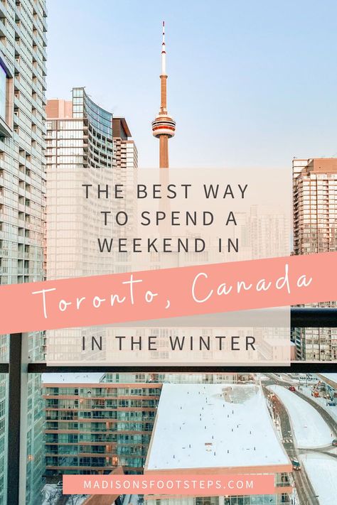 Toronto Canada travel guide | things to do in Toronto Canada | things to do in Toronto winter | winter activities in Ontario | how to spend a weekend in Toronto | best restaurants in Toronto | where to stay in Toronto | poutine in Toronto | Royal Ontario Museum | Little Italy Toronto | CN Tower Toronto Toronto Canada In Winter, Toronto Activities, Toronto Vacation, Toronto Winter, Toronto Canada Travel, Best Restaurants In Toronto, Canada Vacation, Toronto Travel, Canada Destinations