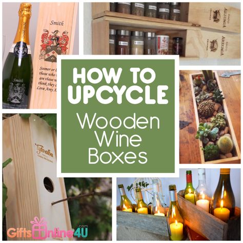 Wood Wine Box Ideas, Wooden Wine Box Ideas Diy Projects, Wooden Wine Box Ideas, Wine Box Ideas, Wine Boxes Ideas Projects, Wine Box Table, Wine Crate Crafts, Wine Box Shelves, Wine Box Diy